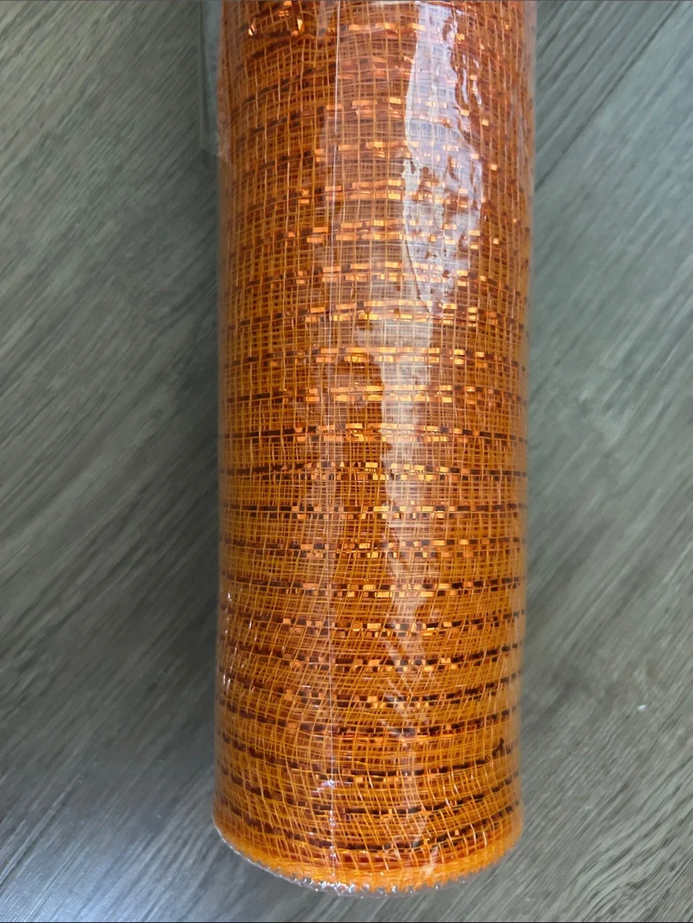 Pottery Barn Orange Decorative Mesh Sparkle Roll